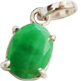 Natural Panna (Emerald) Silver Locket; Original & Certified